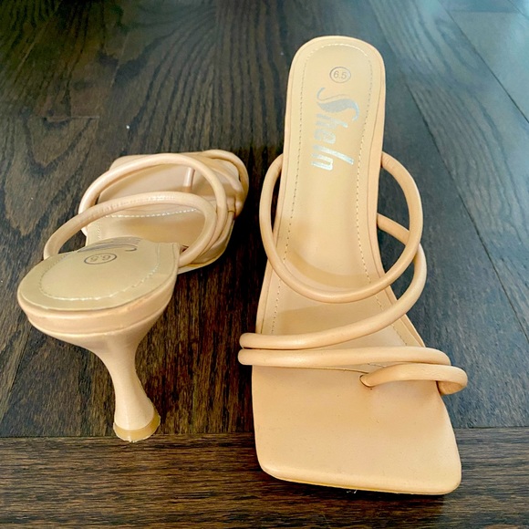 Nude Mule Sandals - Picture 1 of 1